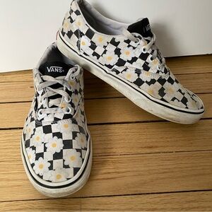 Vans Womens Sneakers 8.5 Doheny Style 508731 Black White Floral Casual Shoes